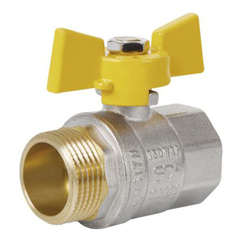 Кран кульовий SD Plus 1" ВЗ для газу (метелик) SD607NG25PN40, фото 1