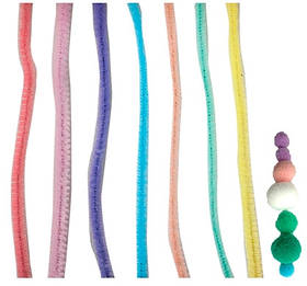 Палички пухнасті + помпони Пастель  3-214 (2568)