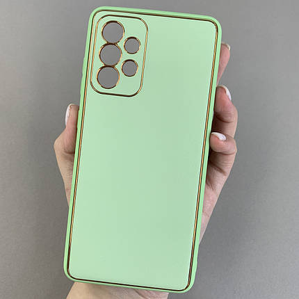 Чохол для Samsung Galaxy A52s шкіряний матовий чохол на телефон самсунг а52с зелений l8f, фото 1