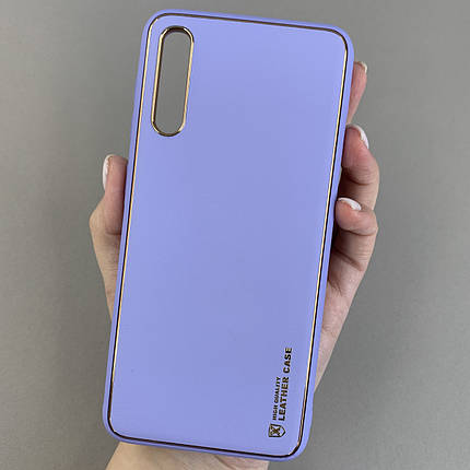 Чохол для Samsung Galaxy A50s шкіряний матовий чохол на телефон самсунг а50с бузковий u9h, фото 1
