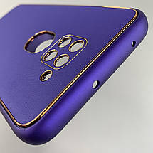 Чохол для Xiaomi Redmi Note 9 шкіряний щільний матовий чохол на телефон сяомі редмі нот 9 фіолетовий l8f, фото 6
