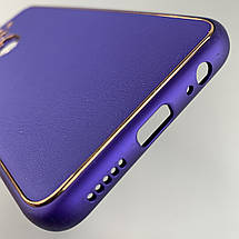 Чохол для Xiaomi Redmi Note 9 шкіряний щільний матовий чохол на телефон сяомі редмі нот 9 фіолетовий l8f, фото 5