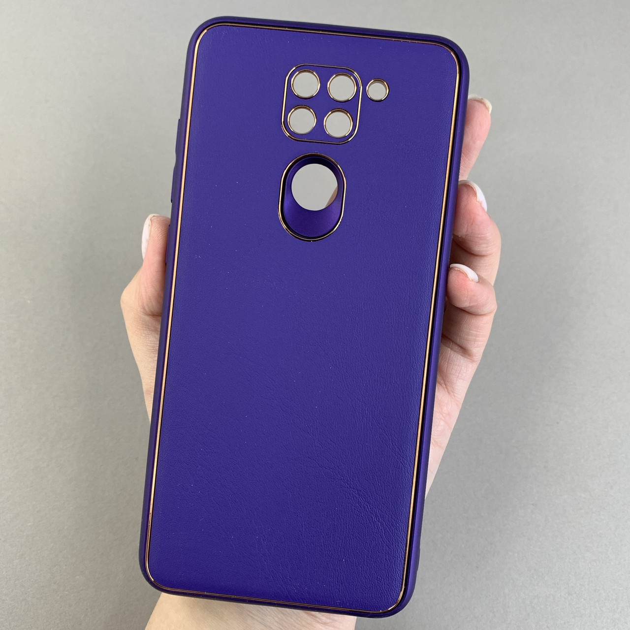 Чохол для Xiaomi Redmi Note 9 шкіряний щільний матовий чохол на телефон сяомі редмі нот 9 фіолетовий l8f
