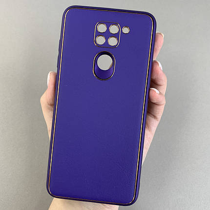 Чохол для Xiaomi Redmi Note 9 шкіряний щільний матовий чохол на телефон сяомі редмі нот 9 фіолетовий l8f, фото 1