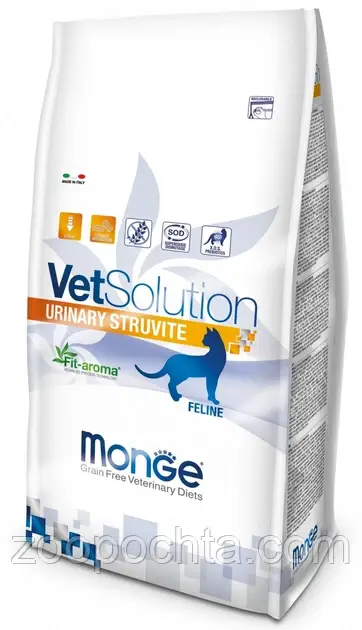 Сухий корм для кішок Monge VetSolution Cat Urinary Struvite при сечокам'яній хворобі 400 гр