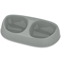 Миска для котів Moderna Double Sensibowl подвійна сіра 2 х 200 мл