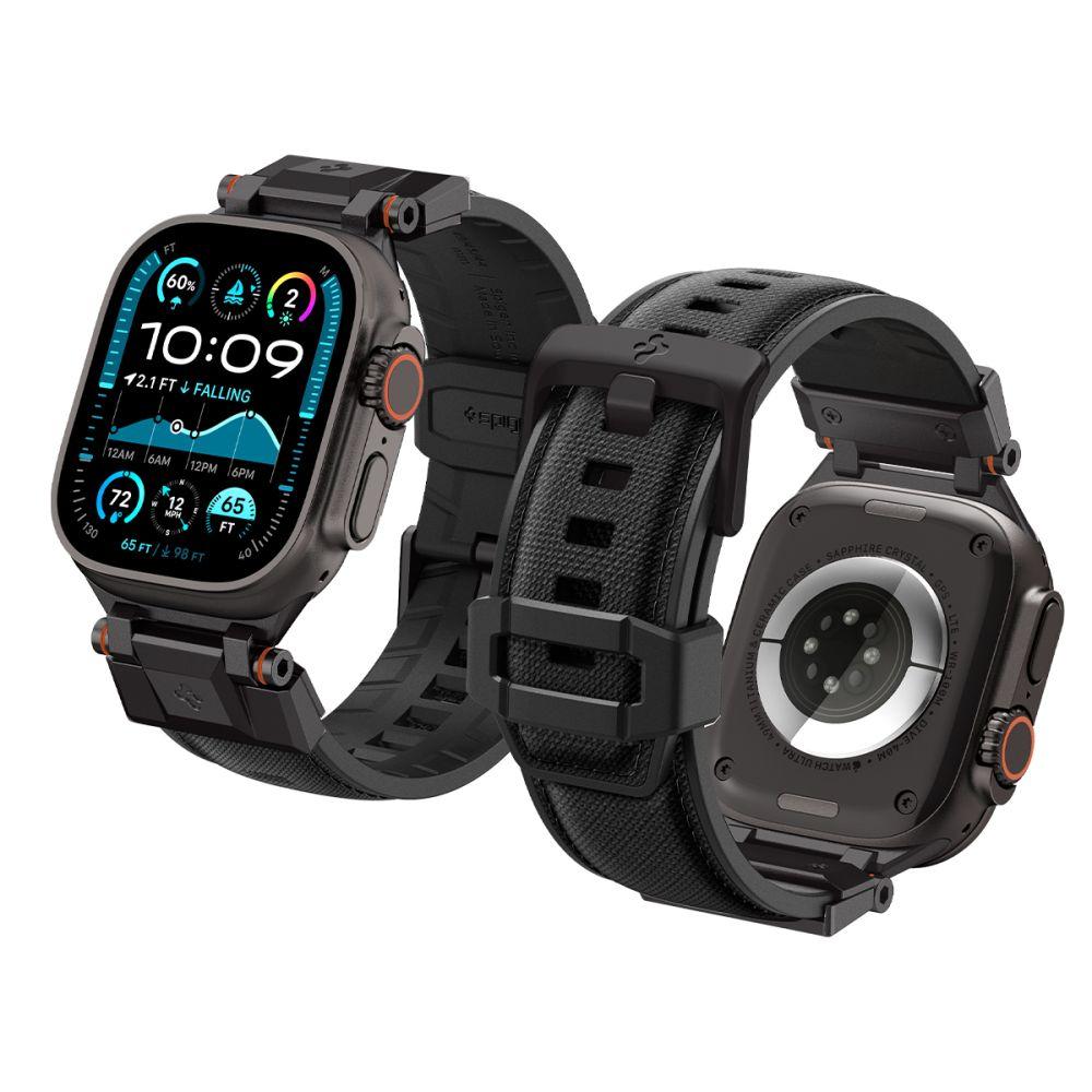 Ремінець Spigen для Apple Watch (49mm/46mm/45mm/44mm/42mm) - DuraPro Armor Metal Connector, Black (AMP09229)