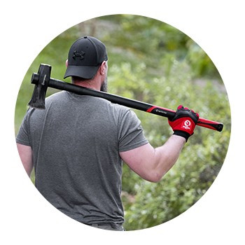 Колун кований 2500 г, ручка з фібергласу INTERTOOL HT-0273 Колун кований