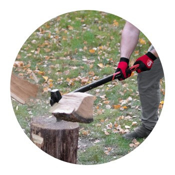 Колун кований 2500 г, ручка з фібергласу INTERTOOL HT-0273 Колун кований