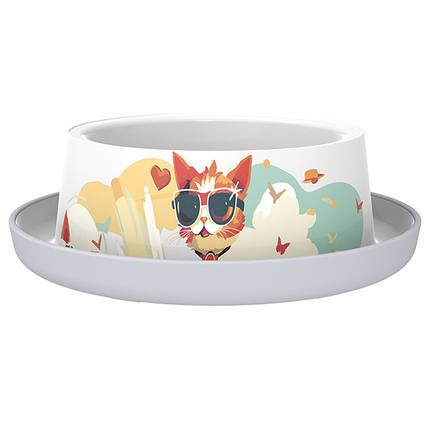 Миска для котів Moderna Trendy Dinner Indy&Louise біла 350 мл, фото 1