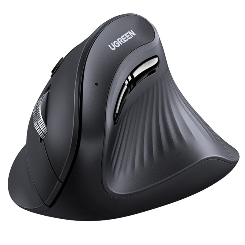 Вертикальна комп'ютерна мишка бездротова UGREEN MU008 2,4G/Bluetooth Multi-mode Vertical Mouse (чорний)