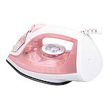 Праска парова ручна для одягу 1800 Вт з металокерамічною підошвою Рожева Sokany SK-11044, фото 3