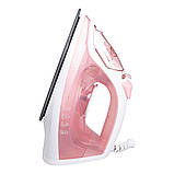 Праска парова ручна для одягу 1800 Вт з металокерамічною підошвою Рожева Sokany SK-11044, фото 5