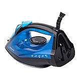 Ручна парова праска 1600 Вт із керамічним покриттям для одягу Синій Sokany SK-11005, фото 6