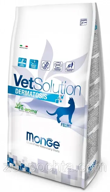 Сухий корм для кішок Monge VetSolution Cat Dermatosis при дерматологічних захворюваннях 1.5 кг