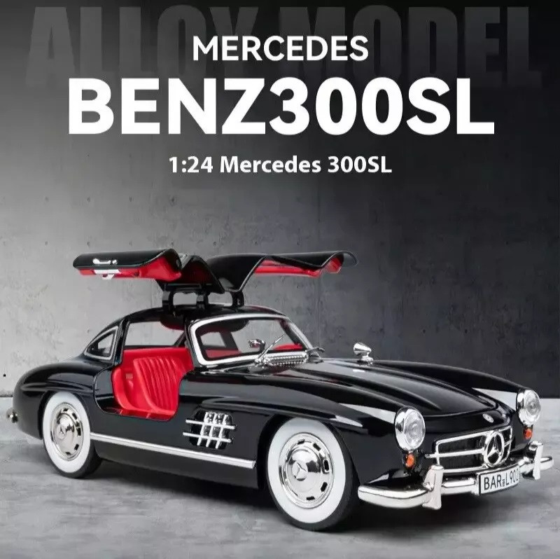 Класична модель металева "Mercedes 300SL 1956" чорний, фото 1