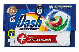 Пральні капсули Dash Pods Power Igienizzante 19 шт