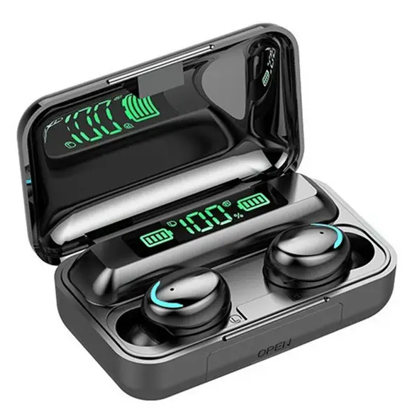 Навушники бездротові 9D F9-5 Bluetooth Black з зарядним кейсом, фото 1