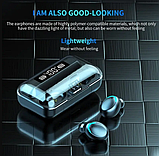 Навушники бездротові 9D F9-5 Bluetooth Black з зарядним кейсом, фото 3