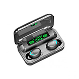 Навушники бездротові 9D F9-5 Bluetooth Black з зарядним кейсом, фото 2