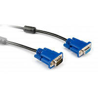 Кабель мультимедійний VGA - VGA, 1.8 м, (HD15M/HD15M + 2 FERRITE) Patron (PN-VGA-VGA-18)