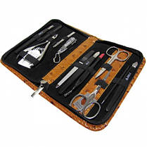 Манікюрний набір Kellermann 12 предметів 5705 MC N CUT дизайн під страусину шкіру, фото 3