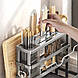 Настінна багатофункціональна кухонна стійка для зберігання посуду | 24х28 см, фото 5