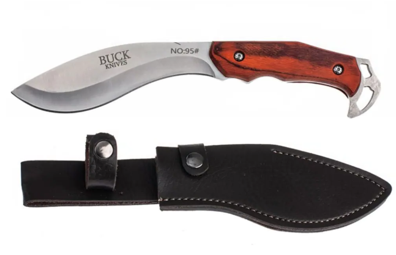Мисливський ніж мачете Buck NO:95 з Чохлом 28см Brown (7_01858)