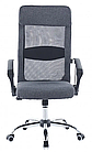Офісне комп'ютерне крісло з сітчастою спинкою на колесах Бонро BN-002-2 сіре, фото 2