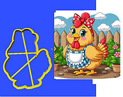 Пластикова вирубка "Курка №8"