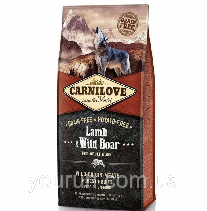 Carnilove (Карнилав) Adult Lamb & WildBoar сухий корм з ягням і диким кабаном 12кг