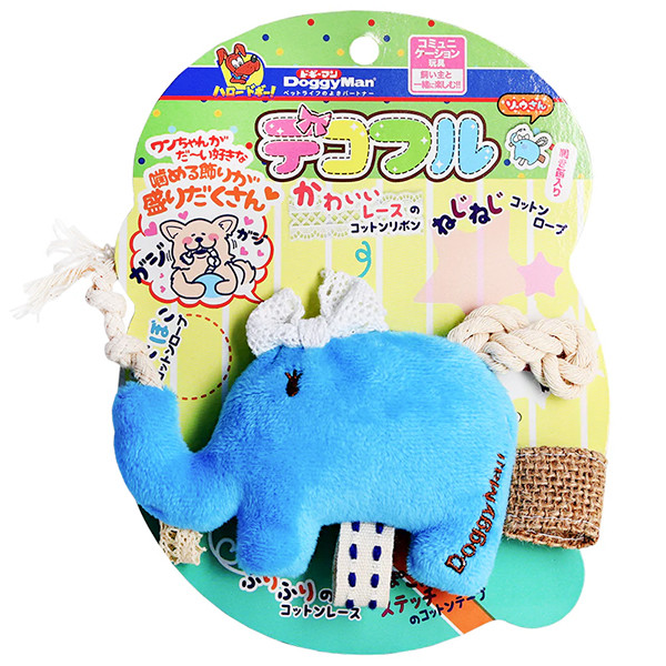 М’яка іграшка DoggyMan Fully Decorated Elephant ДОГГІМЕН слон з декором з пищалкою для собак