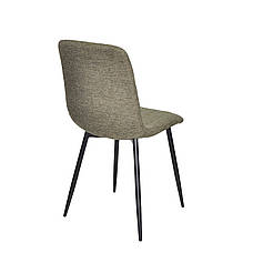 Стілець м'який на металевих ніжках OSLO    оббивка тканина  BREGO-77 оливка, колір ніжок на вибір, фото 3