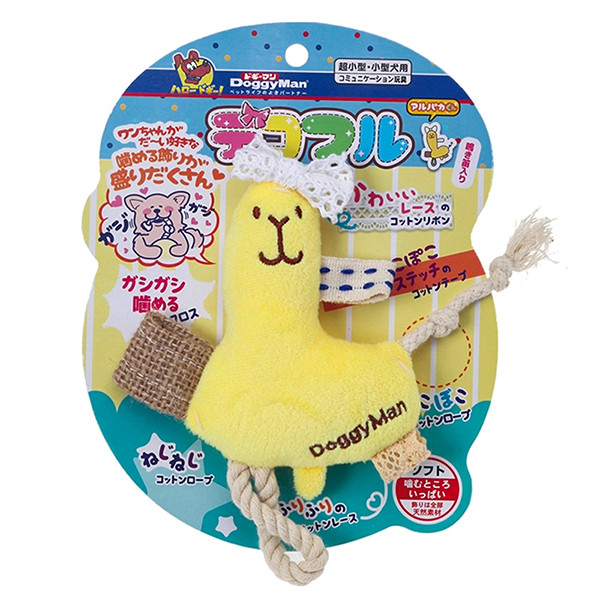 М’яка іграшка DoggyMan Fully Decorated Alpaca ДОГГІМЕН альпака з декором  з пищалкою для собак, фото 1