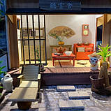 Румбокс Китайський чайний будиночок Інтер'єрний конструктор Roombox Chinese Tea House Garden Wooden Miniature BM-850, фото 4