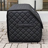 Органайзер у багажник з логотипом Toyota з екошкіри, чорний, 50 см, сумка-органайзер в авто, фото 4