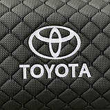 Органайзер у багажник з логотипом Toyota з екошкіри, чорний, 50 см, сумка-органайзер в авто, фото 5