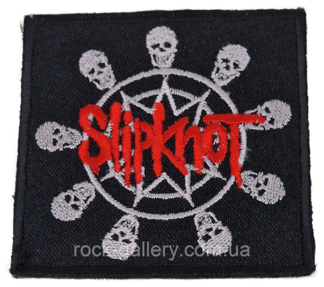 Нашівка з вишивкою "Slipknot" 7,5 х 7,5 см