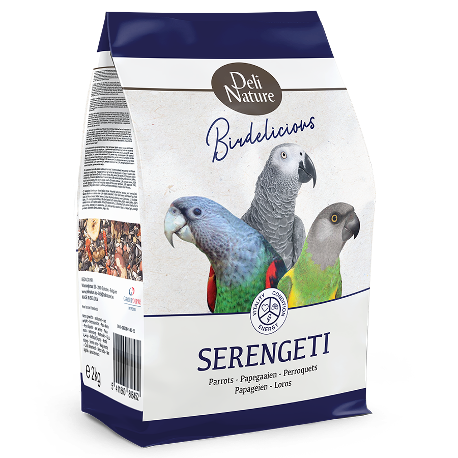 Deli Nature SERENGETI Повнораціонний корм для всіх видів великих та середніх папуг 2кг.