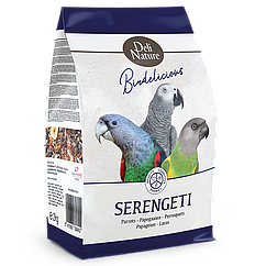 Повнораціонний корм для всіх видів великих та середніх папуг Deli Nature BIRDELICIOUS Parrots SERENGETI 2кг
