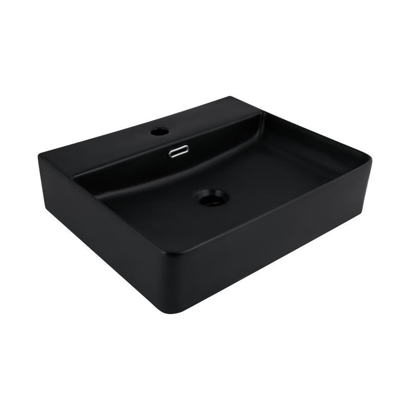 Раковина Qtap Nando LT 500х420х120 Matt black QT12112173SMBMBN
