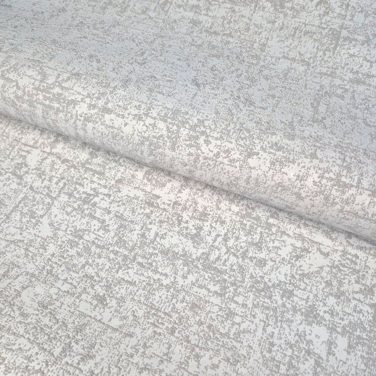 Шпалери вінілові 10.05 × 1.06 м Слов’янські шпалери 1250-10, сірі в вітальню, спальню, коридор, офіс, дитячу кімнату, фото 1