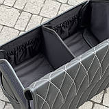 Преміум органайзер у багажник, чорний з білою ниткою, 50 см, фото 5