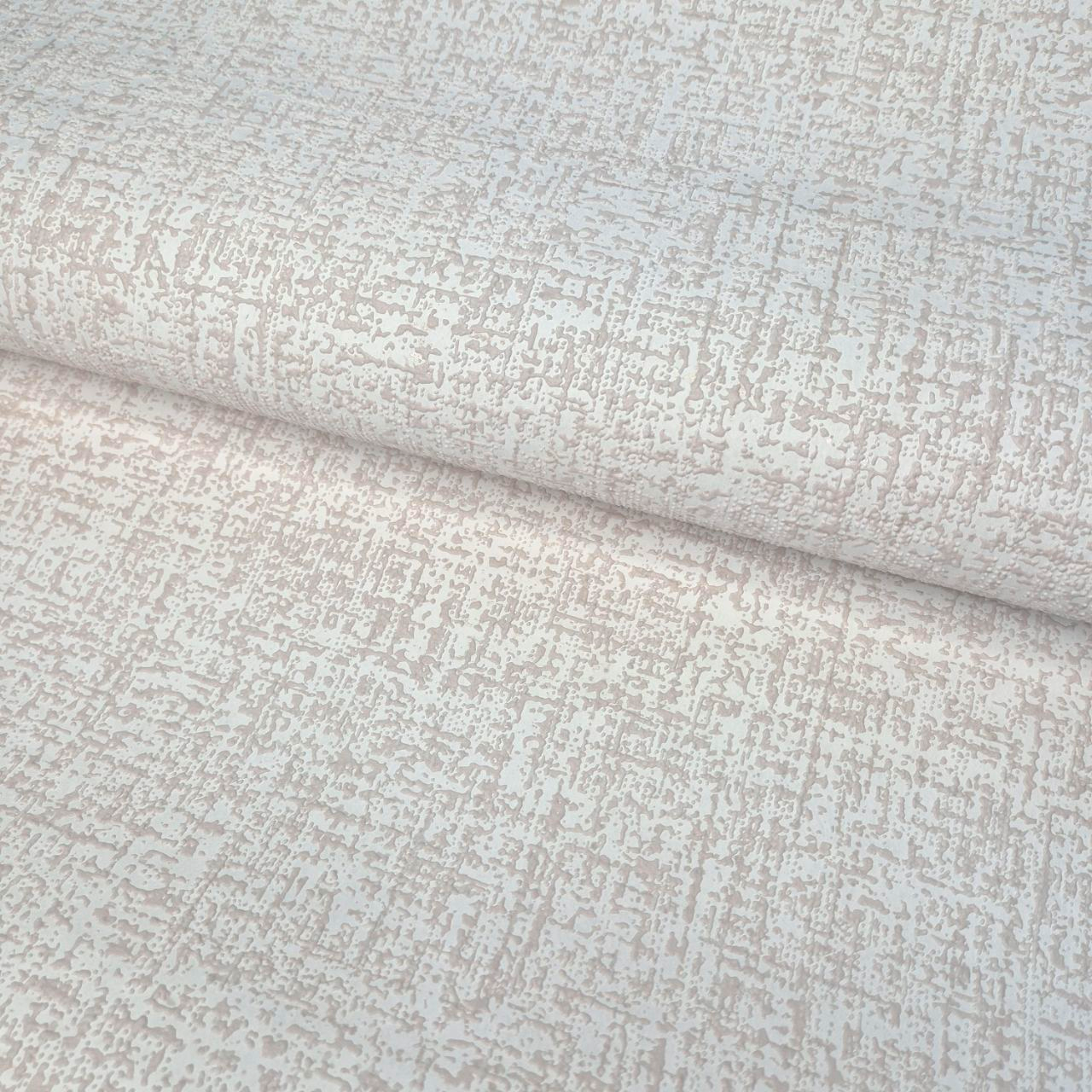 Шпалери вінілові 10.05 × 1.06 м Слов’янські шпалери 1249-02, молочні з бежевим відтінком у вітальню,спальню,коридор,дитячу кімнату, фото 1