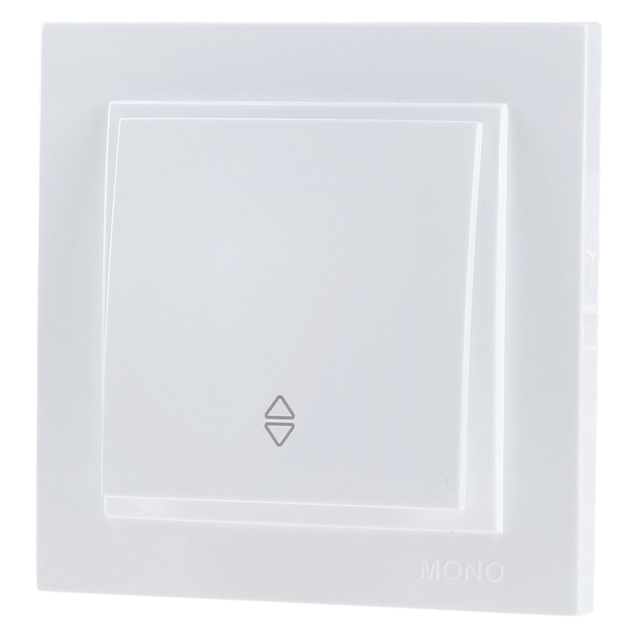 Вимикач одноклавішний прохідний Mono Electric DESPINA білий 102-190025-109, фото 1