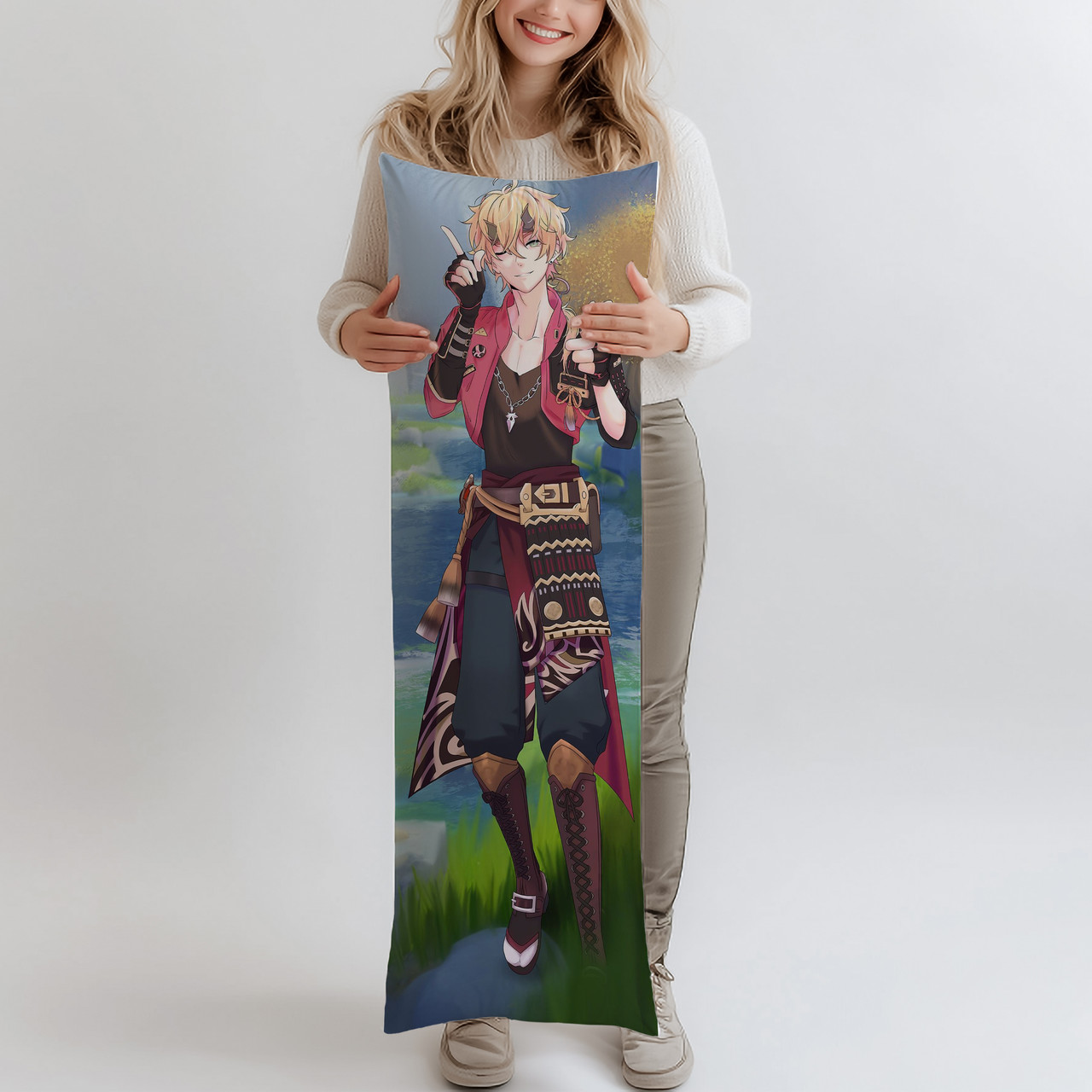 Дакімакура Тома Геншин, (подушка обіймашка) 120*40 см