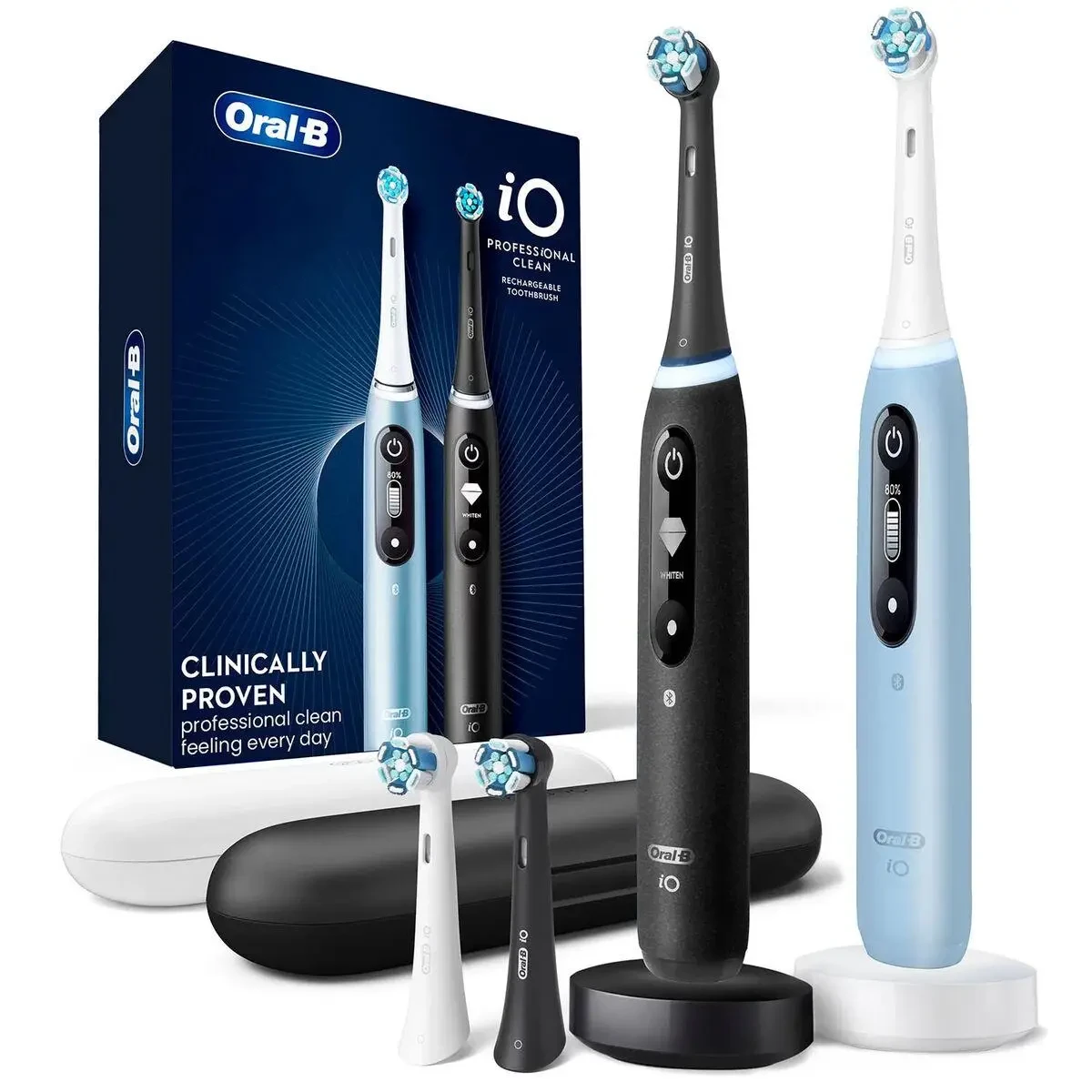 BRAUN Oral-B iO Series 7s Duo Pack Black & Aquamarine Набір електричних зубних щіток, фото 1