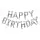 Надувні кульки HAPPY BIRTHDAY. Колір срібний. 29см, фото 3