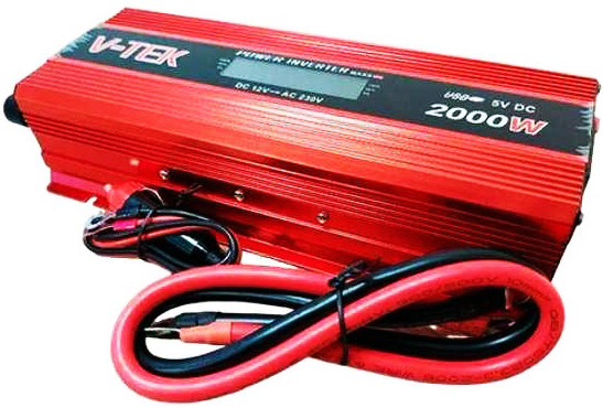 Інвертор V-TEK 2000W LCD з екраном