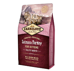 Carnilove Cat Salmon & Turkey Kitten з лососем та індичкою для кошенят, 2кг
